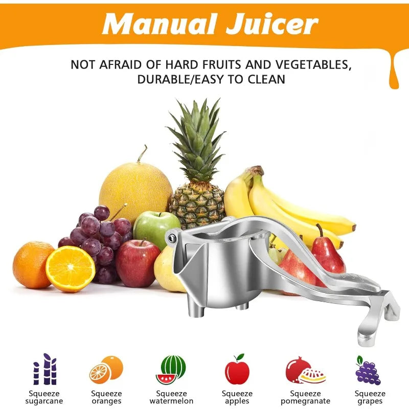 Manual Fruit Juicer Squeezer – Hand Press Citrus Orange Lemon Juice Extractor for Fresh Homemade Juice